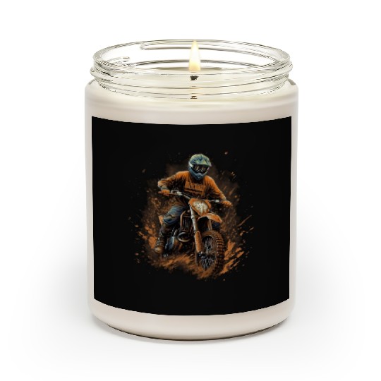 Dirt Bike Biker Motorcycle Mud Offroad Riding Scented Candles