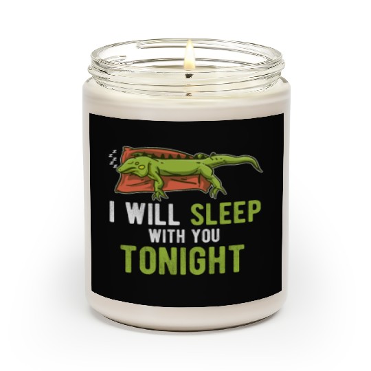 Sleep Tonight Lazy Pet Reptile Lizard Funny Iguana Scented Candles