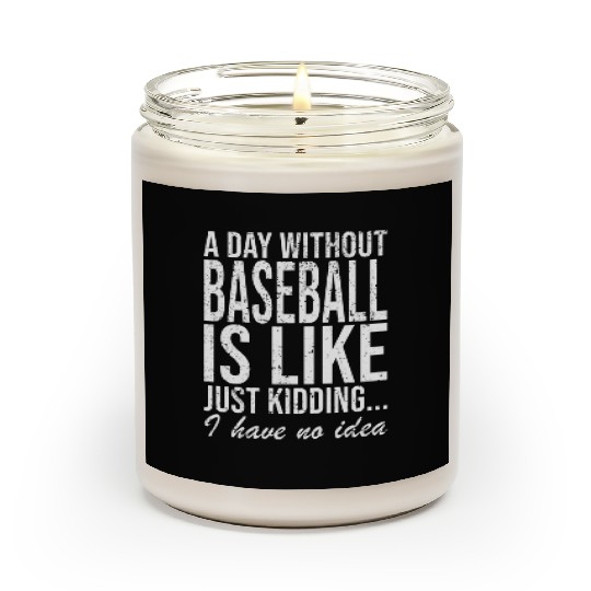 Baseball Pitcher Catcher Saying Gift Scented Candles