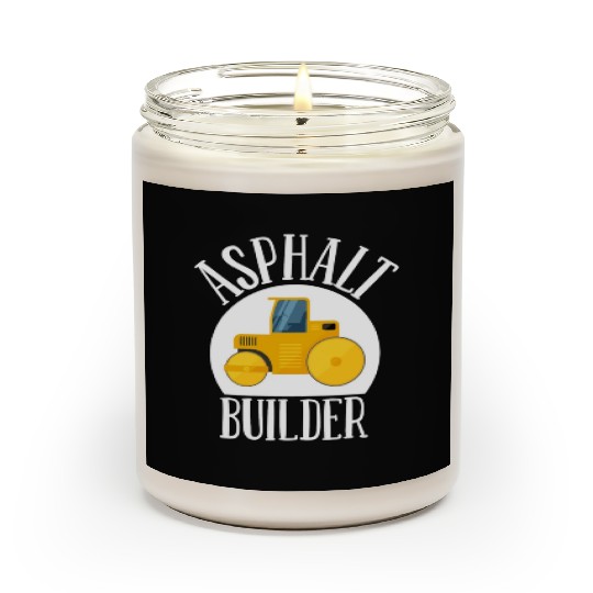 asphalt builder street builder construction worker Scented Candles