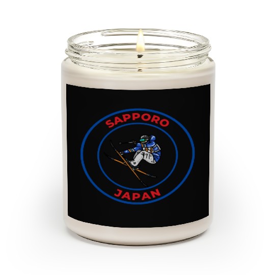 Retro Cool Skiing in Sapporo Japan Scented Candles
