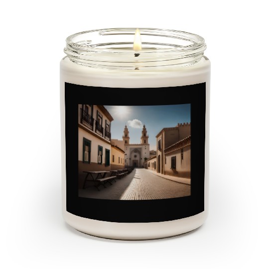 Fantasy pictures ,town Morocco ,city casablanca Scented Candles