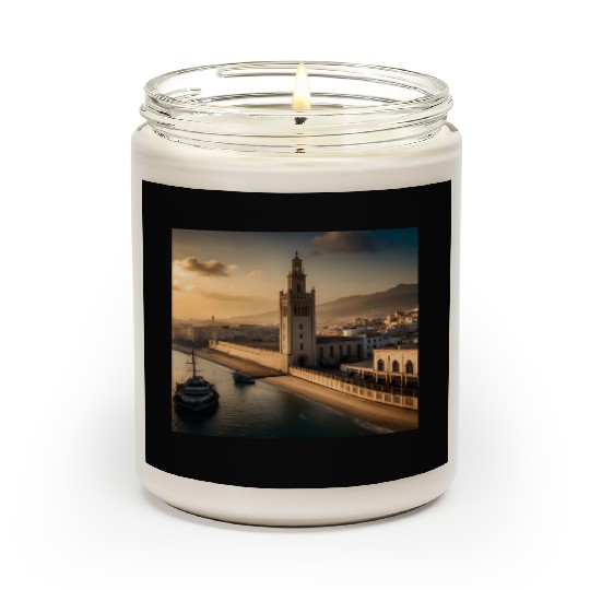 Fantasy pictures ,town Morocco ,city casablanca Scented Candles