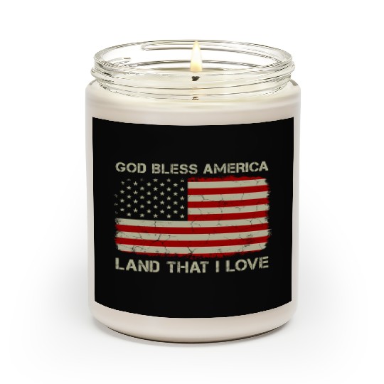 Old American Flag God Bless America Land That I Lo Scented Candles