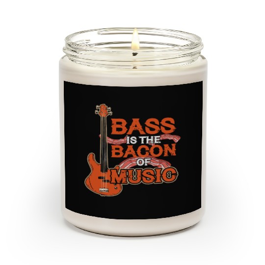Bass Guitar Bacon Music Scented Candles