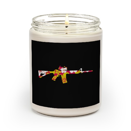 Tropical Gun Lover Firearm Beach Hawaiian Scented Candles