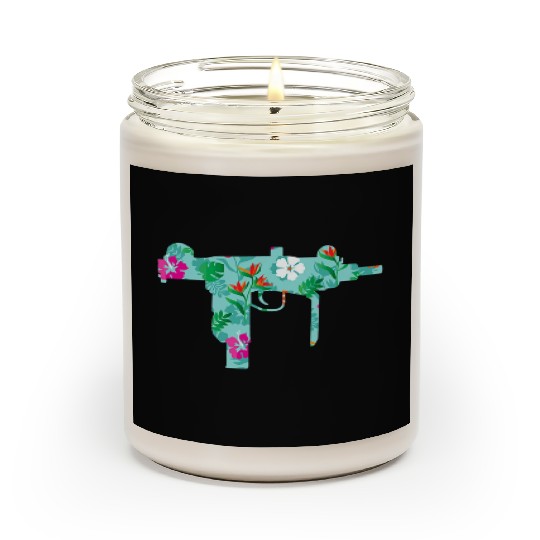 Tropical Gun Lover Firearm Beach Hawaiian Scented Candles