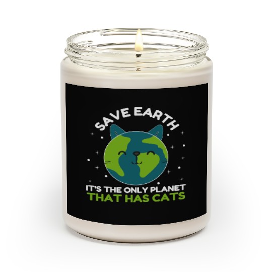 World Earth Day Anniversary Cat Lover Scented Candles
