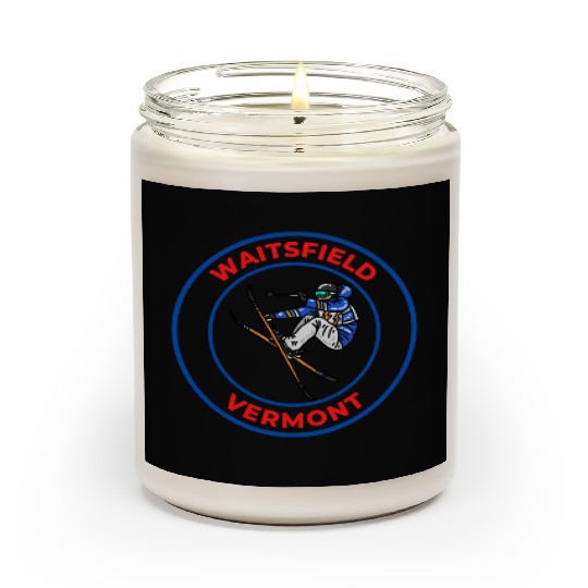 Retro Cool Skiing in Waitsfield Vermont Souvenir Scented Candles