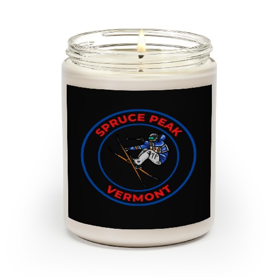 Retro Cool Skiing in Spruce Peak Vermont Souvenir Scented Candles