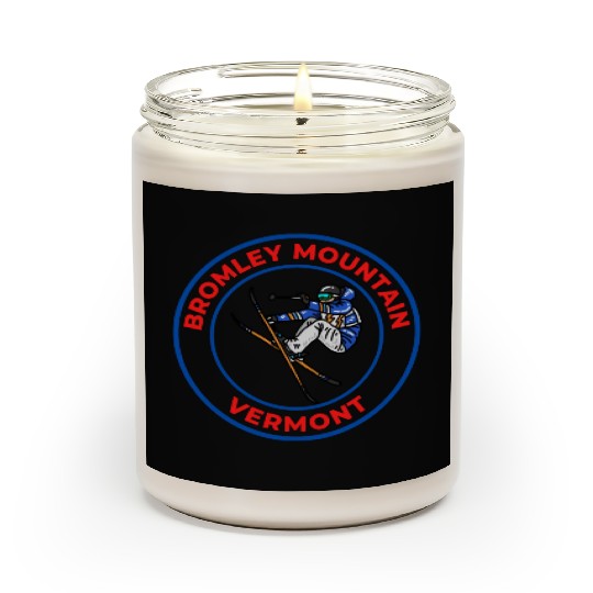 Retro Skiing Bromley Mountain Vermont Souvenir Scented Candles