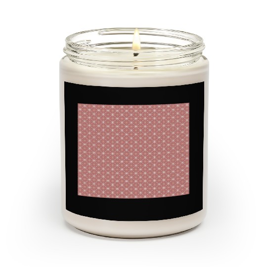 Stars Red Retro Pattern Scented Candles