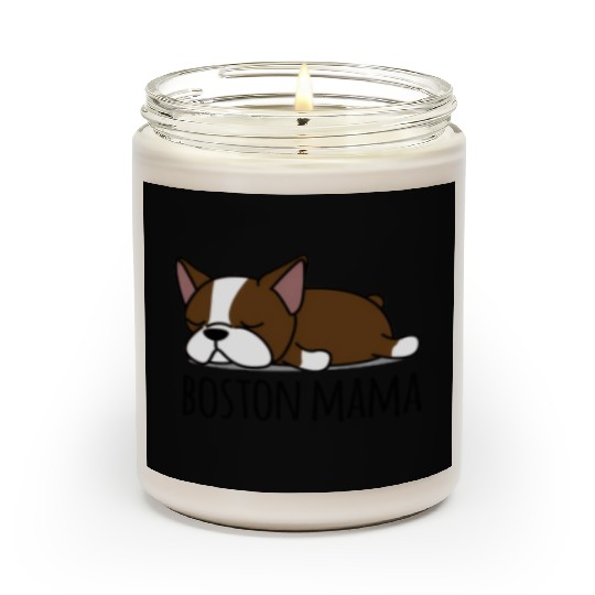 Red Boston Terrier Boston Mama Scented Candles