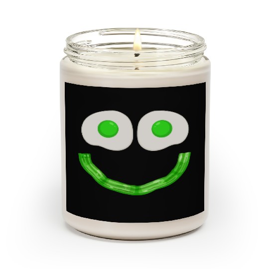Funny Green Eggs Smile Face Ham Scented Candles