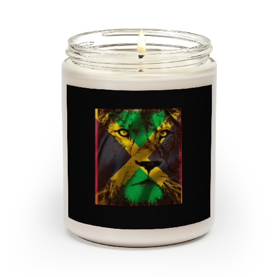 Jamaica Flag with Lion Scented Candles