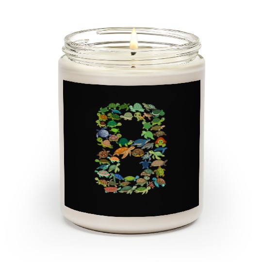 8th Birthday Sea Turtle Tortoise Theme 8 Year Old Scented Candles