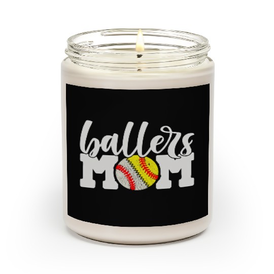 Ballers Mom Baseball Softball Cheer Mother Scented Candles
