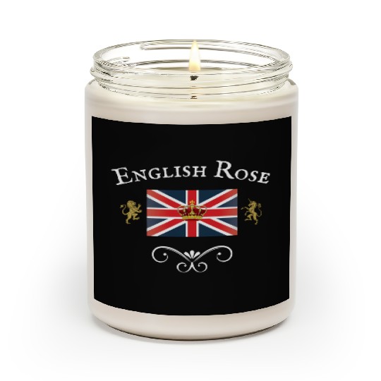 English Rose Union Jack Flag England British Brita Scented Candles