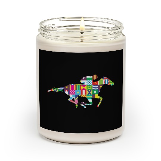 Kentucky Horse Racing Silks Scented Candles