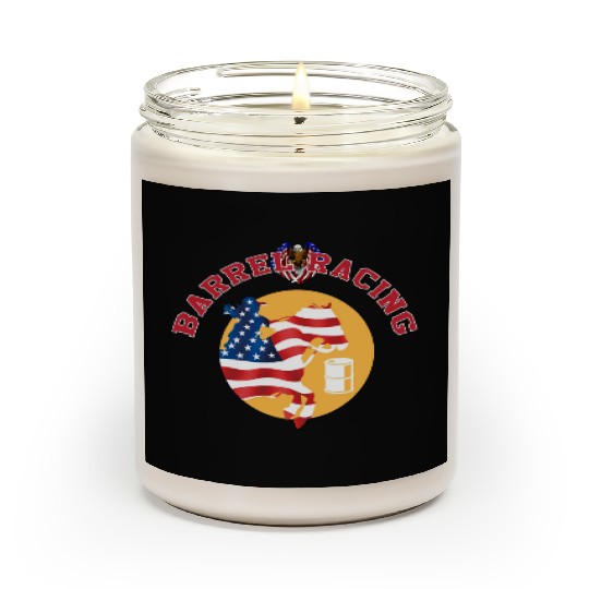 Cowgirl Barrel Racing Sport Come On Cowgirl Art Scented Candles
