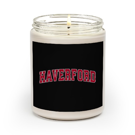 Haverford Pennsylvania Pa Sports Red Scented Candles