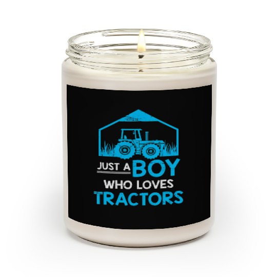 Just A Boy Who Loves Tractors Farmer Scented Candles