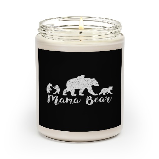 Mama Bear With Little Cubs Scented Candles