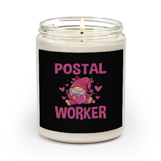 Cute Postal Worker Gnome Outfit Postman Scented Candles