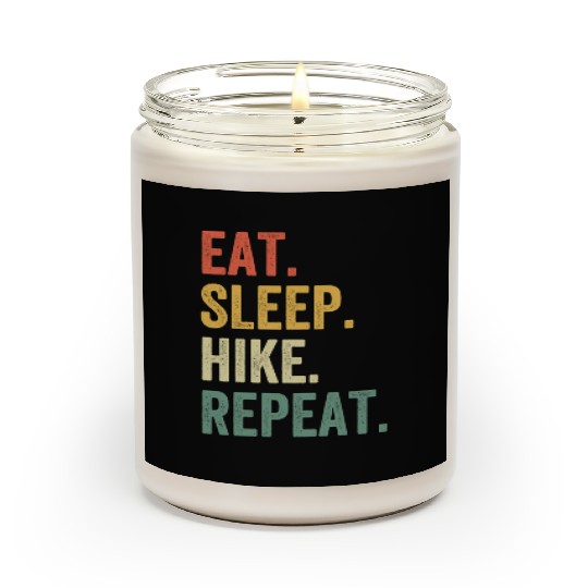 Eat Sleep Hike Repeat Hiker Hiking Scented Candles