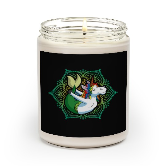 Yoga Unicorn Mermaid Mandala Zen Meditate Meditati Scented Candles