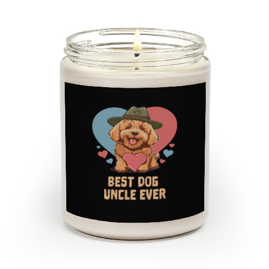 Best Dog Uncle Ever Goldendoodle Dog Dad Cute Dog Scented Candles