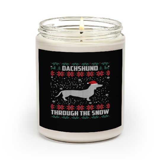 Dachshund Through The Snow Ugly Scented Candles