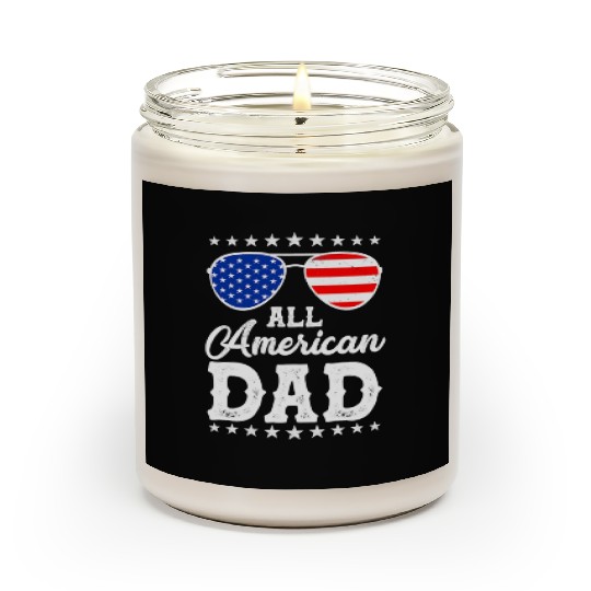 4th Of July Patriotic American Dad Us Scented Candles