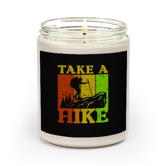 Take a Hike Wanderlust Hiker Hiking Mountains Scented Candles