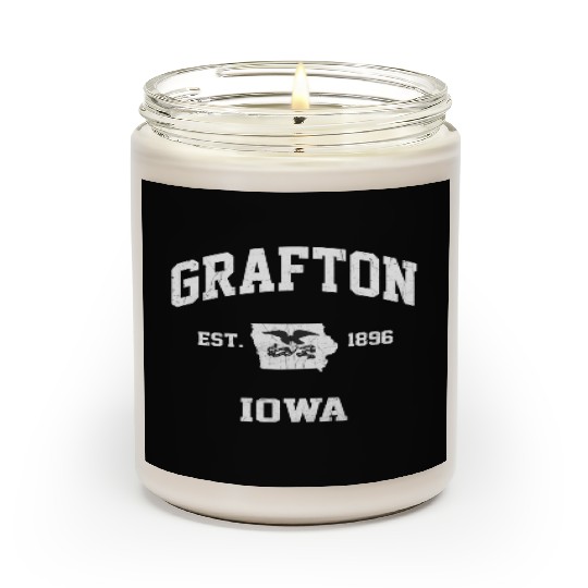 Grafton Iowa Ia State Athletic Style Scented Candles