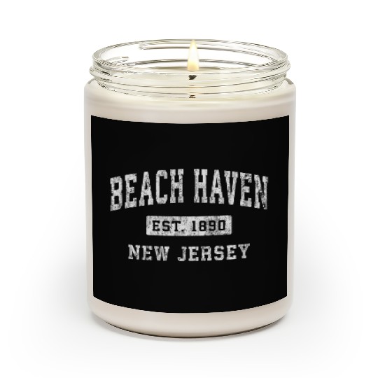 Beach Haven New Jersey Nj Established Sports Scented Candles