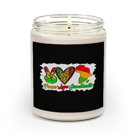 Peace Love Junenth Pride Black Africa American Scented Candles