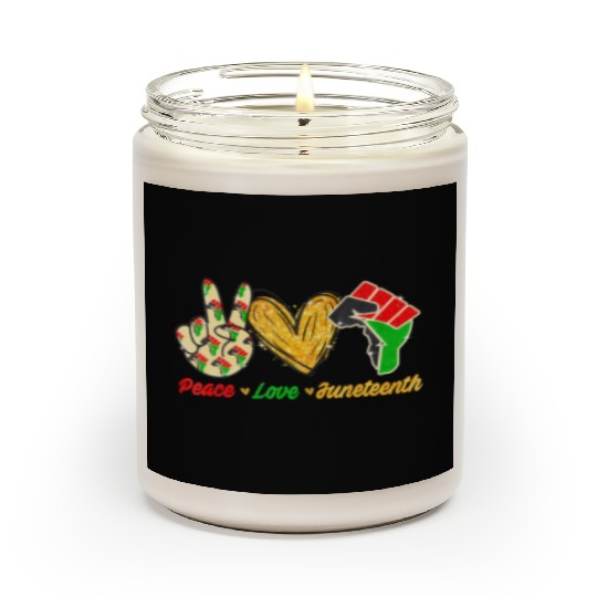 Peace Love Junenth Black Pride Freedom Independenc Scented Candles