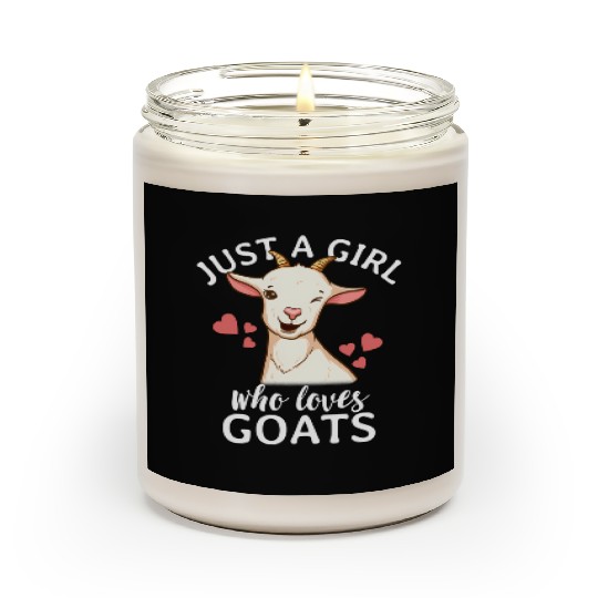 Goat Just A Who Loves Goats Farmer Goat Mom Scented Candles