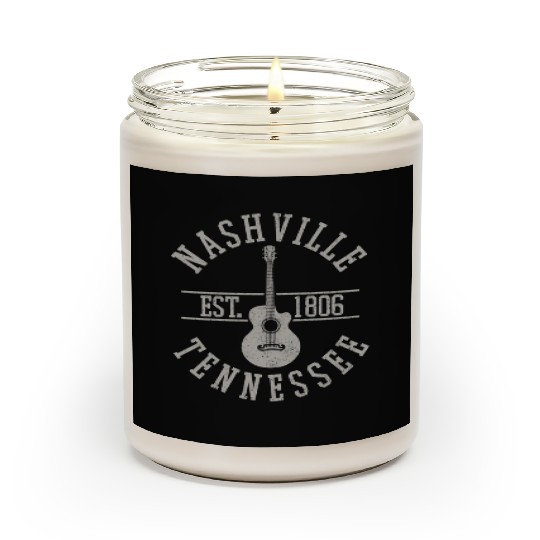 Nashville Country Music City Guitar Scented Candles