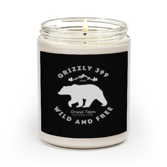 Grizzly 399 Wild Free Grand Teton National Park Scented Candles