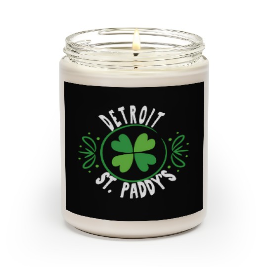 Detroit St PatricDay St Paddys 313 Area Code Scented Candles
