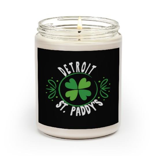 Detroit St PatricDay St Paddys 313 Area Code Scented Candles