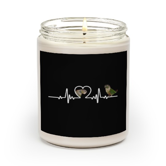 Heart Beat Green Cheek Conure Parrot Bird Scented Candles