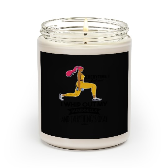 Sports Fitness Workout saying woman Scented Candles