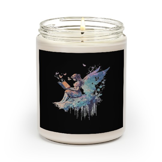 Cottagecore Fairy Reading Book Pastel Goth Waterco Scented Candles