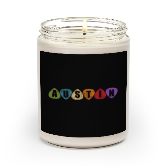 Austin Texas Music Guitar Pic Tx Scented Candles
