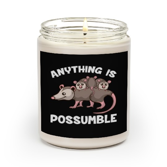 Opossum Anything Is Possumble Possum Family Scented Candles