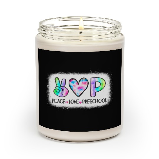 Peace Love Preschool Squad Back To School Teacher Scented Candles