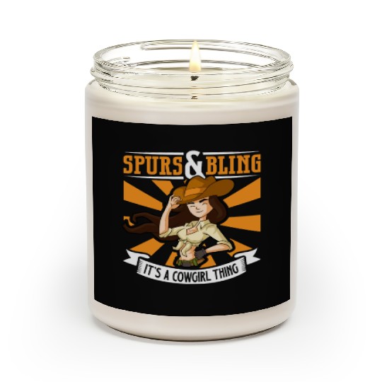 Cowboy Barn Bull Rider Rodeo Country Western Gift Scented Candles